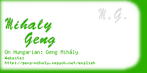 mihaly geng business card